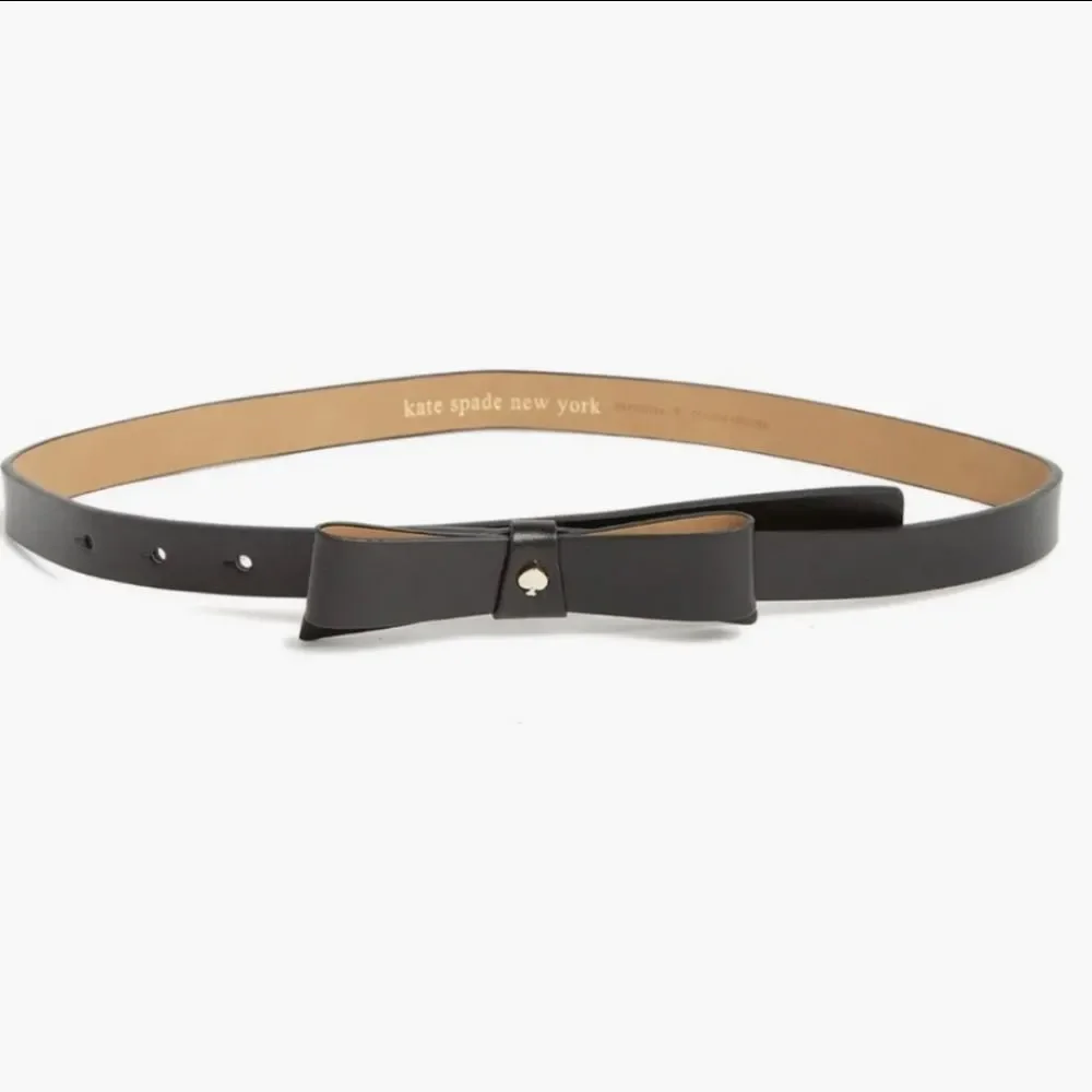 Kate Spade New York Boxed Leather‎ Box Belt- Black
